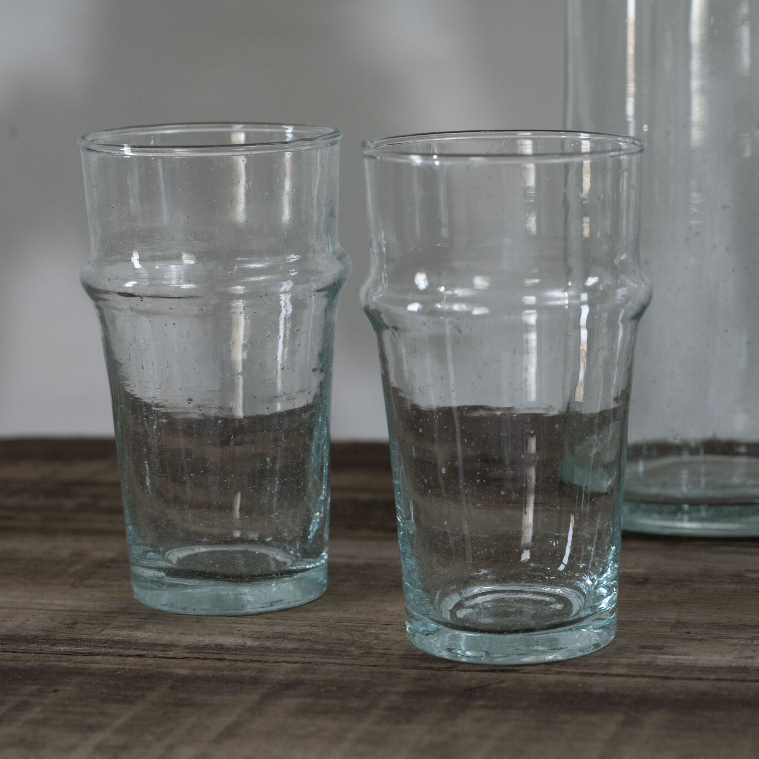 Glass- Rocks- Handblown Mexican -Clear