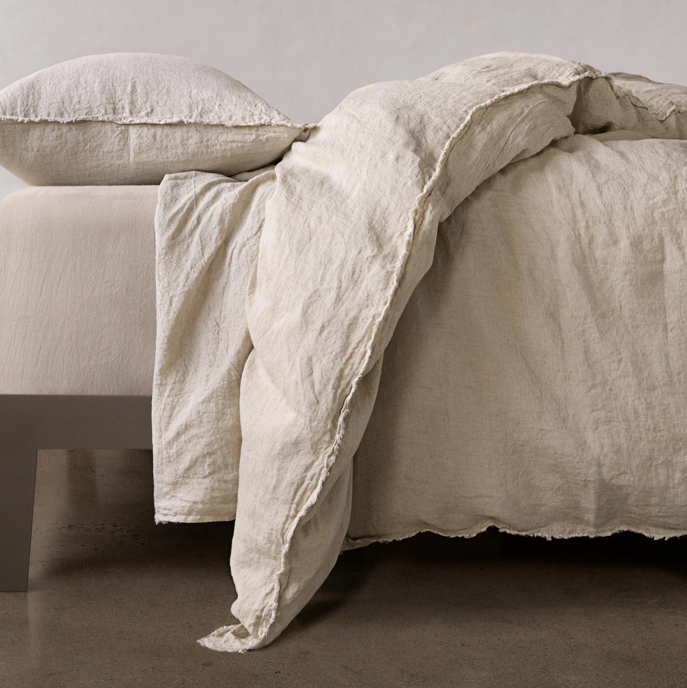 Bedding- Duvet- Flocca Linen Cover-Sable- Hale Merc